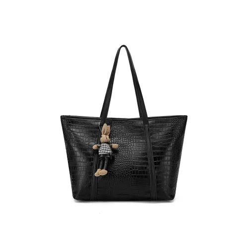 CORALDAISY Сумка через плечо из синтетической кожи тоут стандартная женская мушсированный черный