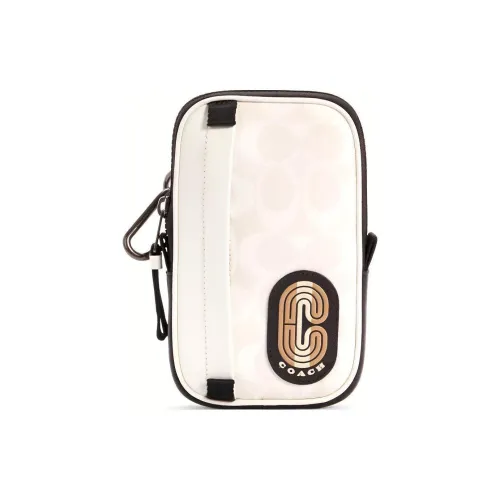 COACH N S Холст и кожа Клатч Мужской Белый Монограмма