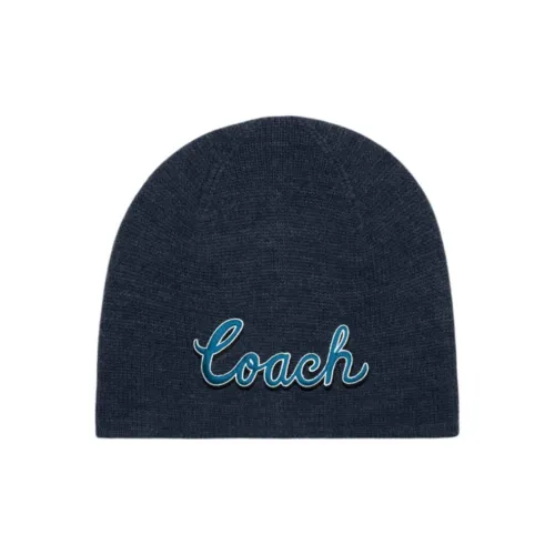 COACH Акрил Шерсть Акрил Шапки-бини Женские Синий