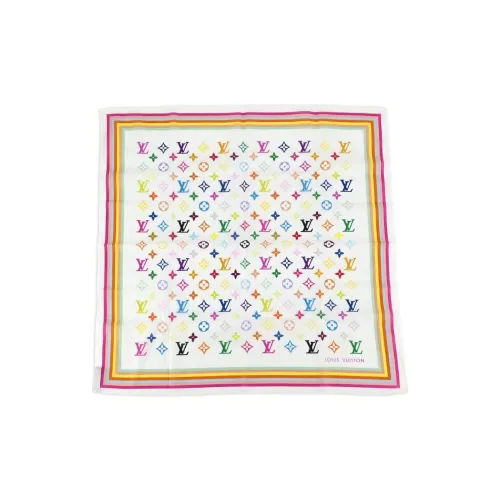 LOUIS VUITTON Шарфы из трикотажа Cotton Knit Унисекс Белый
