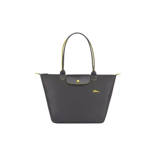 LONGCHAMP Le Pliage Club Коровья кожа Сумка через плечо Женская Металлический Серый