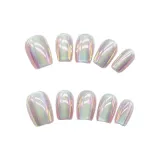 Розовый свет морской лилии - короткий квадрат 1,8 см