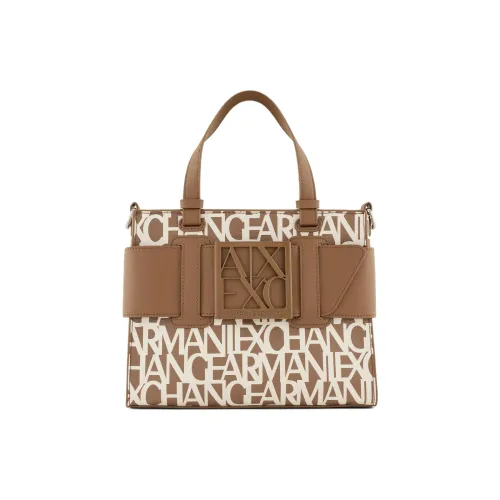 ARMANI EXCHANGEAE Полиуретан Тоут Сумка Сумка для покупок Сумка через плечо Сумка мини Женская Коричневый и Белый