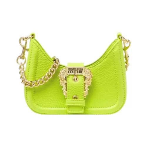 VERSACE JEANS COUTURE Искусственная кожа Полумесяц Сумка Плечевая сумка Маленькая сумка Женская Зеленая