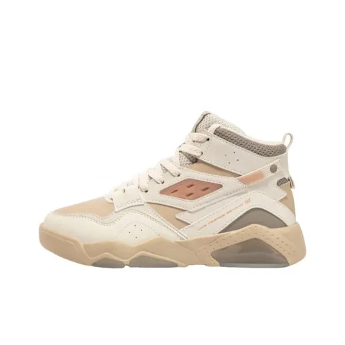 361° Slip-on Устойчивый к истиранию Высокий Топ Скейтборд Кроссовки Женские Бежевый Коричневый