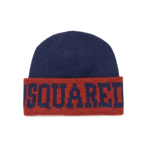 DSQUARED 2 Хлопок Полиамид Wool Beanies Детский Синий