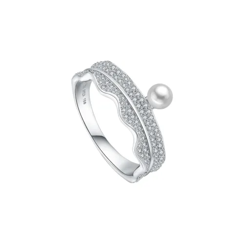 BABYBEI Shell Pearl Rings Women's