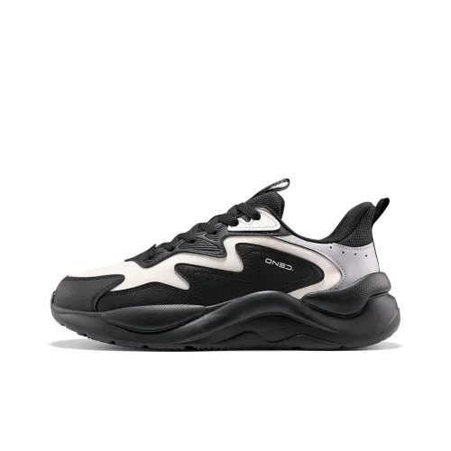 361° Износостойкий и Легкий Низкий Топ Повседневные Беговые Кроссовки Мужские Черный Бежевый