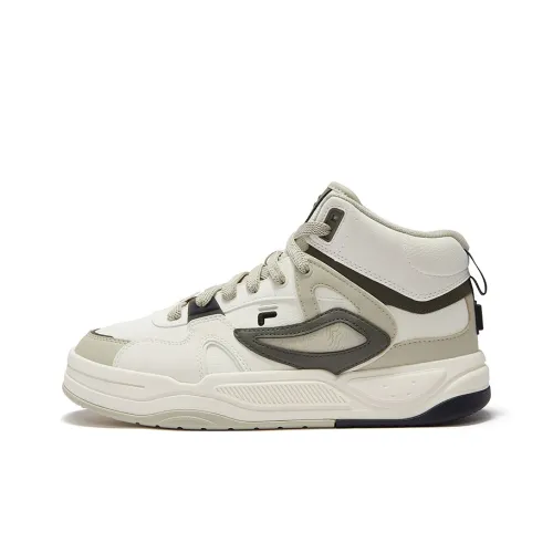 FILA FUSION BANK II Устойчивые к истиранию MID Скейтборд Топ Кроссовки Мужские Винтажные Белые