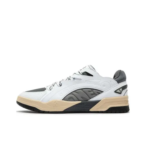 361° Slip-resistant Abrasion-resistant Low-top Skateboard Shoes Men's White Gray 361° Противоскользящие Износостойкие Низкие Кеды для Скейтбординга Мужские Белые Серые