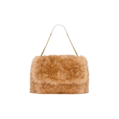 SAINT LAURENT Вискоза Сумка Сумка через плечо Экстра-большая Женская Янтарная