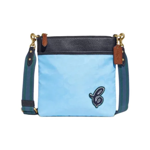 COACH Kitt Нейлон Сумка через плечо Женская Alaska Синий Многоцветный