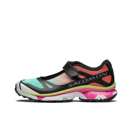 MM6 Maison Margiela совместный бренд x SALOMON Плоская подошва Туфли Мэри Джейн Женские Sonic Зеленый Свежий Розовый