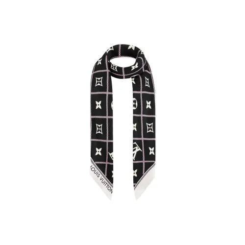 LOUIS VUITTON Шелк Шерсть Женские Шали из Шелка Черный