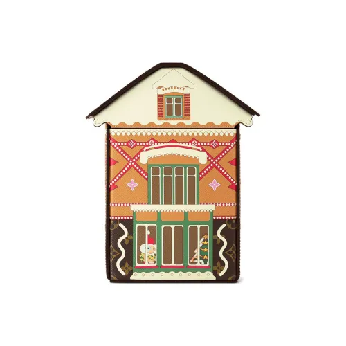 LOUIS VUITTON Кожа с панелями холст сумка для путешествий женская коричневый и желтый