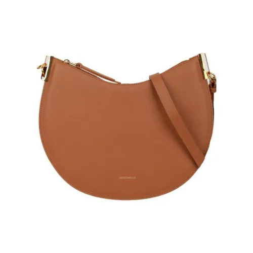 COCCINELLE Телячья кожа Сумка через плечо Средняя Женская Коричневая