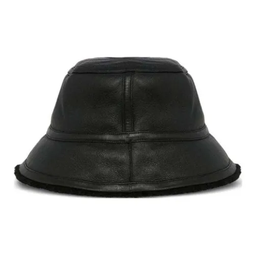 YVES SALOMON Sheepskin Merino Wool Bucket Hats Unisex Black