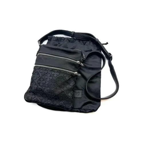 Chrome Hearts Кожа Обмотка Сумка через плечо Сумка на плечо Унисекс Черная