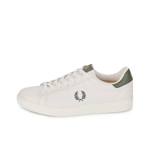 FRED PERRY Низкий топ Повседневная обувь Унисекс Белый Зеленый