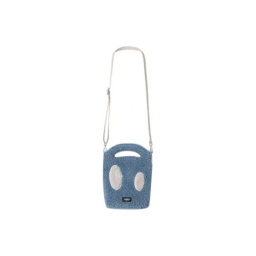 DANGEROUSPEOPLE Ткань Сумка через плечо Сумка на плечо Сумка-ведро Обычная Унисекс Синий Экрю