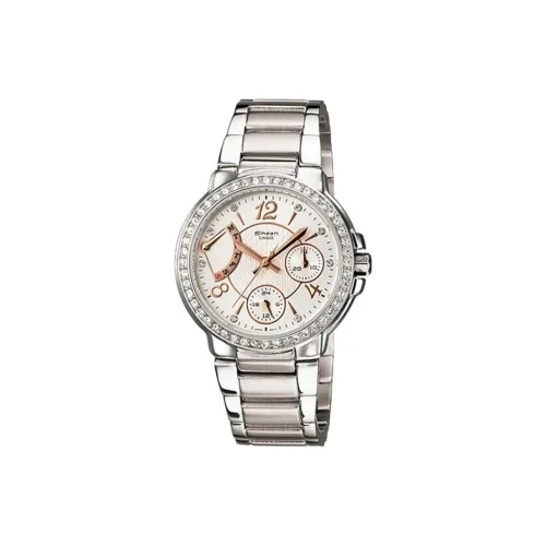 CASIO SHEEN Collection Кварцевый механизм нержавеющая сталь ремешок женские часы белый циферблат