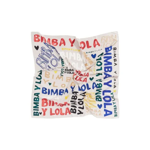 Bimba Y Lola Переработанный полиэстер Вязаные шарфы Женские Белый Многоцветный