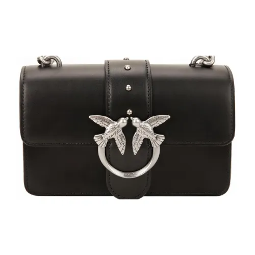 PINKO Кожа Swallow Сумка Сумка через плечо Мини Женская Черная