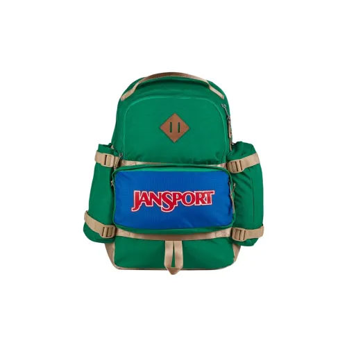 Jansport Переработанный Нейлоновый Рюкзак Унисекс Зеленый