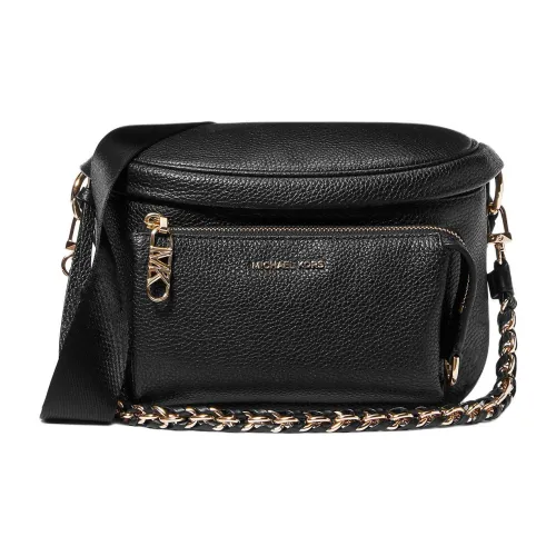 MICHAEL KORS Slater Litchi Grain Leather Crossbody Bag Medium Women's Black