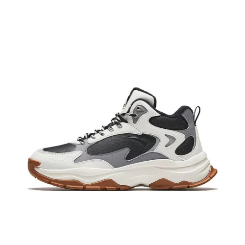 ANTA Borderland Амортизация Устойчивость к истиранию Термический Высокий верх Повседневная обувь Мужская Белый Черный Серый