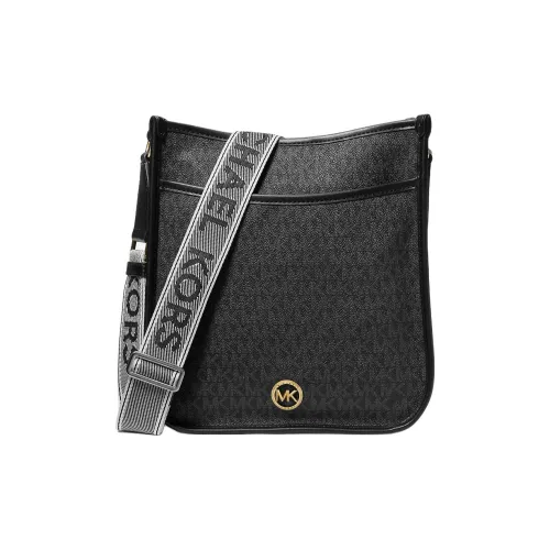 MICHAEL KORS Покрытый холст Курьерская сумка Сумка через плечо Большая Женская Черная