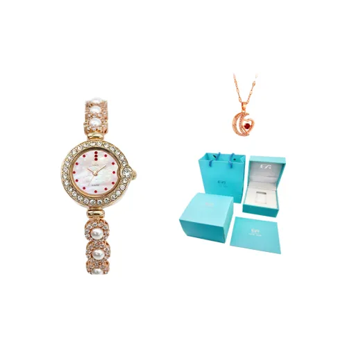 EA Кварцевый механизм Женские часы 24,5 мм Жемчужная раковина Цвет