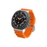 Оранжевый с серебряной застежкой