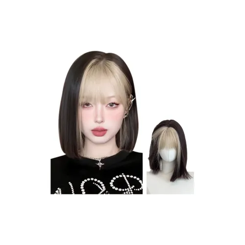 YOUXI Белый Золото Бамбук Волосы Краска Для Коротких Волос Парик