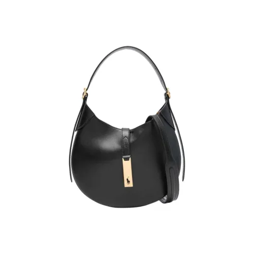 Polo Ralph Lauren Polo ID Телячья кожа Одно плечо Сумка Маленькая Женская Черная