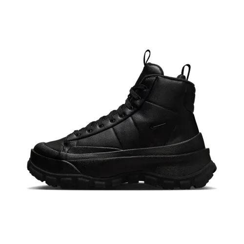 Nike Blazer Mid Slip Resistant Abrasion Resistant MID Топ Кэжуал Женские Черный