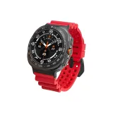 Красный с черной застежкой