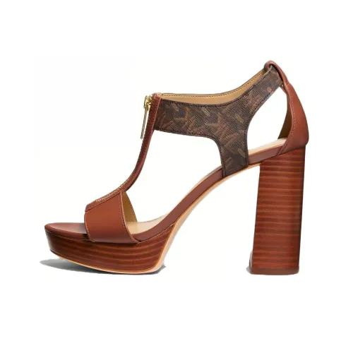 MICHAEL KORS Berkley One Strap Sandals 10 см Женские Коричневый