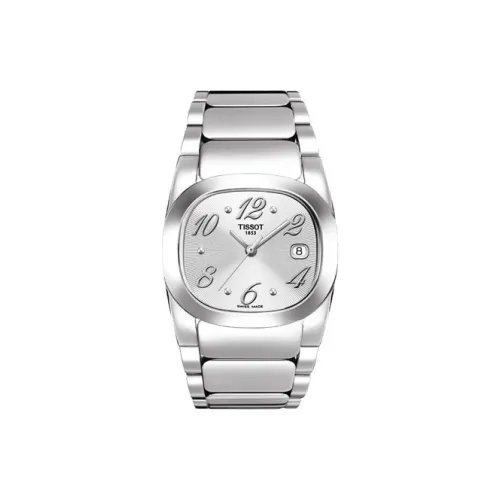 Tissot Quartz Механизм Женские часы 28 мм Серебристый циферблат Корпус из нержавеющей стали Ремешок из нержавеющей стали