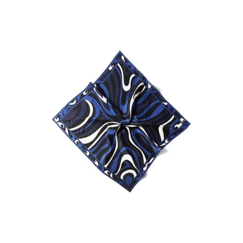 EMILIO PUCCI Шелковая ткань Женские шелковые шарфы Синий