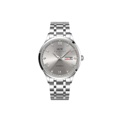 I W CARNIVAL HWGUOJI Автоматический механический механизм нержавеющая сталь ремешок мужские часы серый циферблат