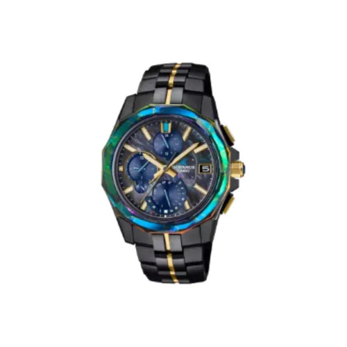 CASIO Солнечный Кварцевый механизм Титан Ремешок Часы Мужские Жемчужная раковина Циферблат часов