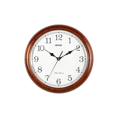 HENSE Кварцевый механизм массивная древесина настенный часы унисекс белый циферблат модель HW75