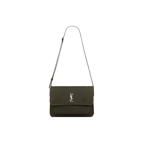 SAINT LAURENT Niki Хлопок Сумка через плечо Мужская Темно-хаки