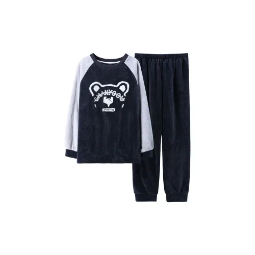 ROUKEER Пижамный комплект Мужской Темно-серый