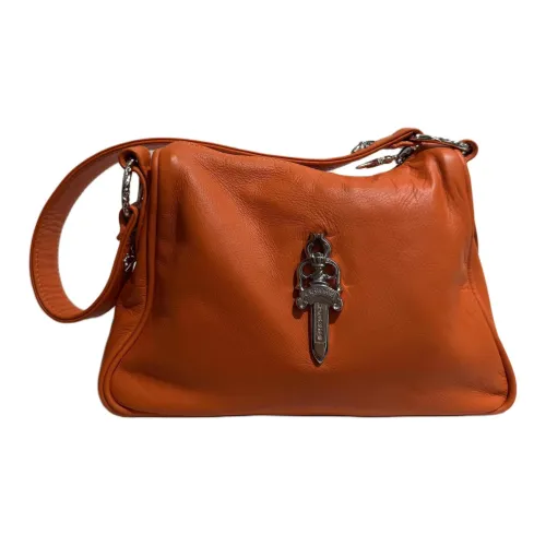 Chrome Hearts Кожа Курица Китайская медная монета Сумка Сумка Сумка через плечо Женская Апельсин