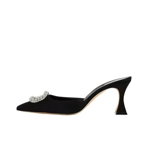 MANOLO BLAHNIK Быстросохнущие домашние тапочки женские черные