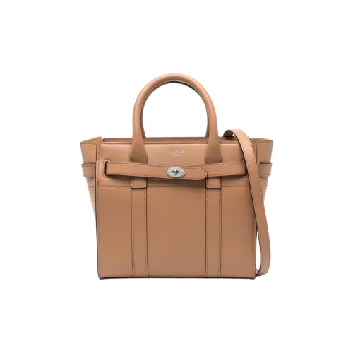 Mulberry Bayswater Телячья кожа Тоут Сумка Сумка для покупок Сумка через плечо Сумка Мини Женская Верблюжий Коричневый