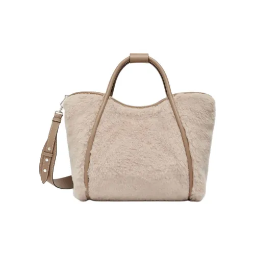 MaxMara Сумка через плечо из альпаки маленькая сумка женская песочного цвета