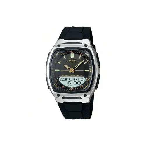 CASIO Кварцевый механизм Смольный ремешок Часы для мужчин Черный циферблат